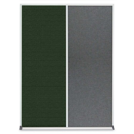 United Visual Products Double Door Radius Corkboard, 48"X36", W, UV8003-WHITE-AMETHY UV8003-WHITE-AMETHY